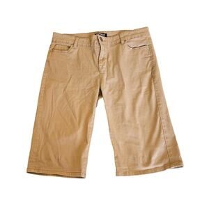 Buffalo David Bitton Womens Khaki Shorts Size 10/30 Mid Rise Stretch
